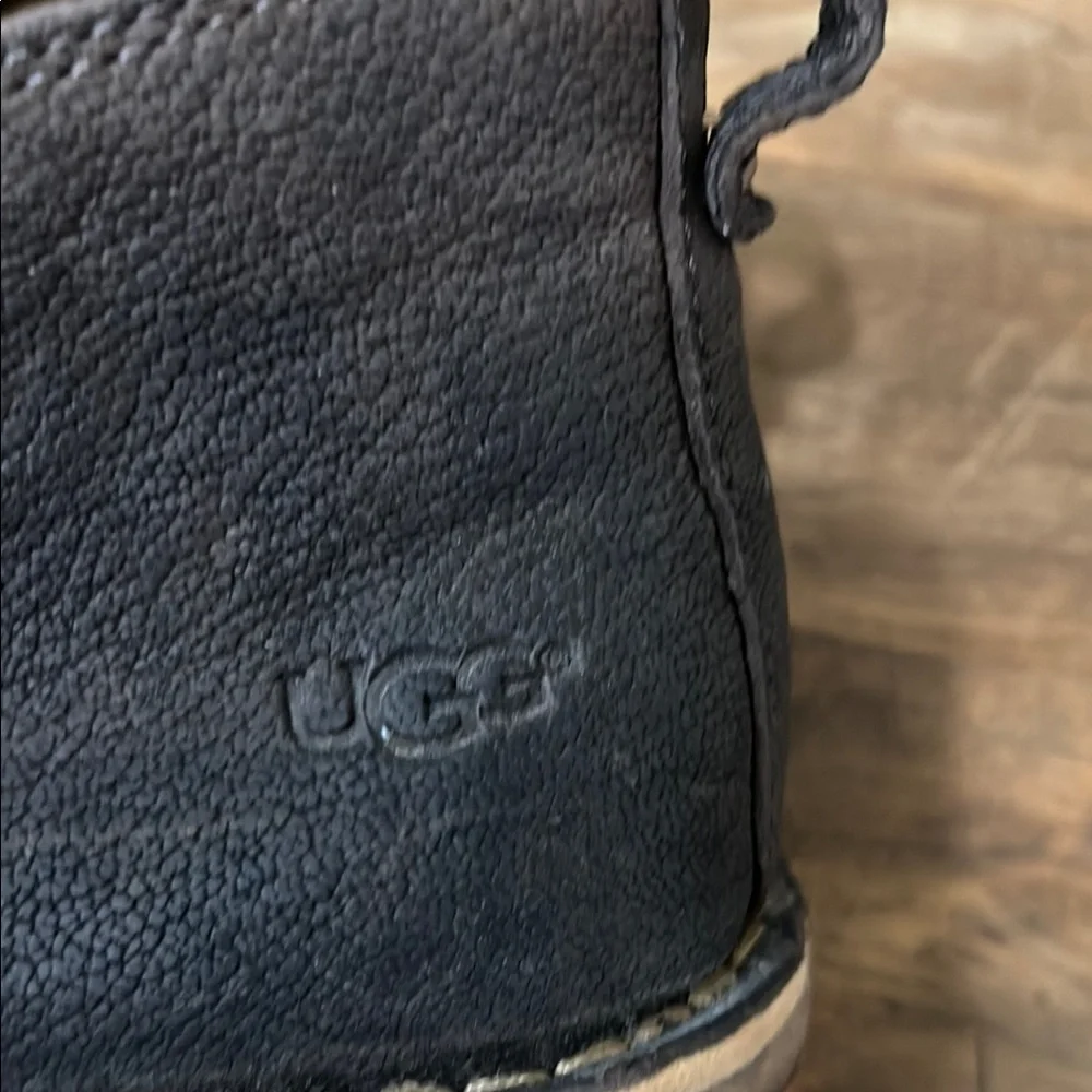 UGG Womens Bonhan Brown Leather Shoes Boots size 9.5 - Picture 3 of 8